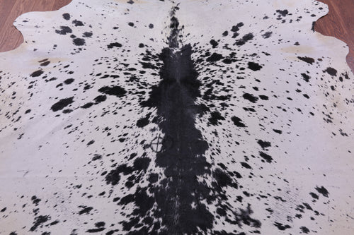 Black Salt & Pepper Natural Cowhide Rug - XX-Large 7' 10