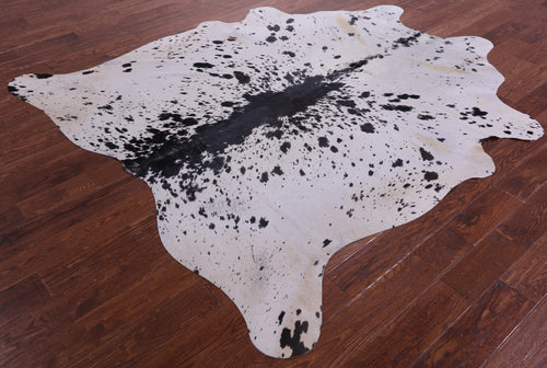 Black Salt & Pepper Natural Cowhide Rug - XX-Large 7' 10