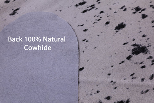 Black Salt & Pepper Natural Cowhide Rug - XX-Large 7' 10