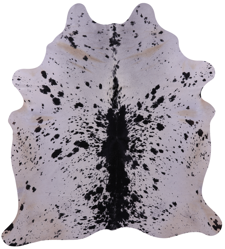 Black Salt & Pepper Natural Cowhide Rug - XX-Large 7' 10"H x 7' 0"W