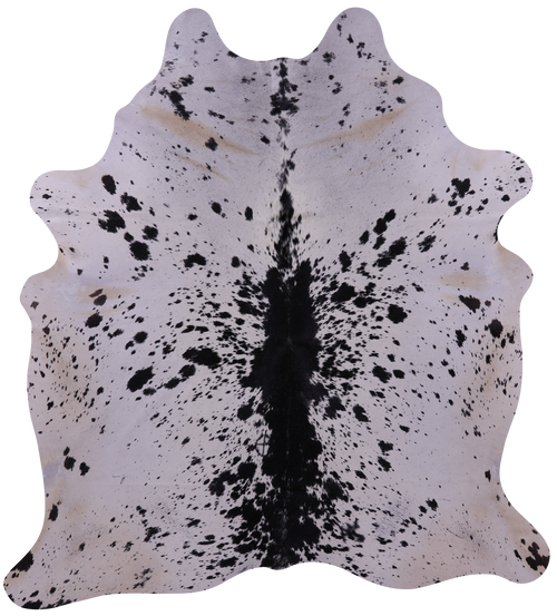 Black Salt & Pepper Natural Cowhide Rug - XX-Large 7' 10
