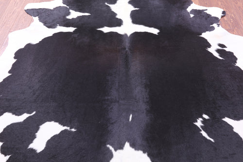 Black & White Natural Cowhide Rug - XX-Large 7' 6