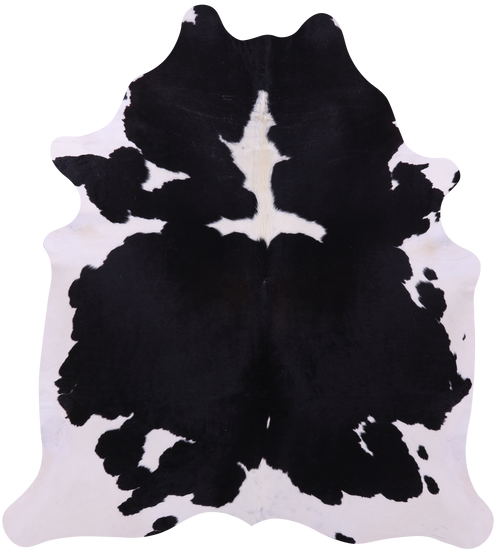 Black & White Natural Cowhide Rug - XX-Large 7' 6