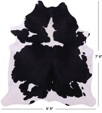 Thumbnail for Black & White Natural Cowhide Rug - XX-Large 7' 6