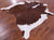 Brown & White Natural Cowhide Rug - XX-Large 7' 4"H x 6' 5"W