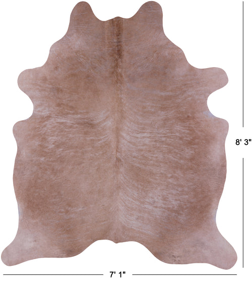 Light Brindle Natural Cowhide Rug - XX-Large 8' 3