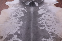Thumbnail for Grey & White Natural Cowhide Rug - XX-Large 8' 7