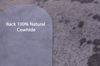 Thumbnail for Grey & White Natural Cowhide Rug - XX-Large 8' 7