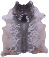 Thumbnail for Grey & White Natural Cowhide Rug - XX-Large 8' 7