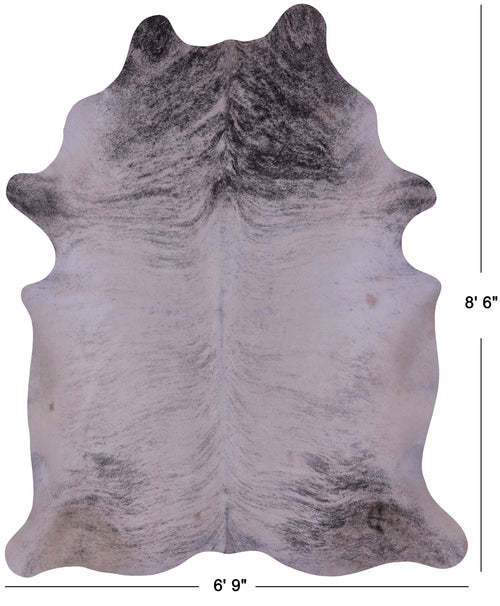 Grey Brindle Natural Cowhide Rug - XX-Large 8' 6