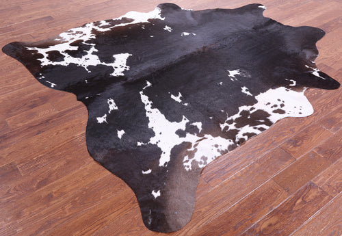 Brown & White Natural Cowhide Rug - XX-Large 7' 9