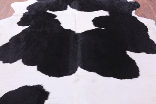 Black & White Natural Cowhide Rug - XX-Large 8' 6