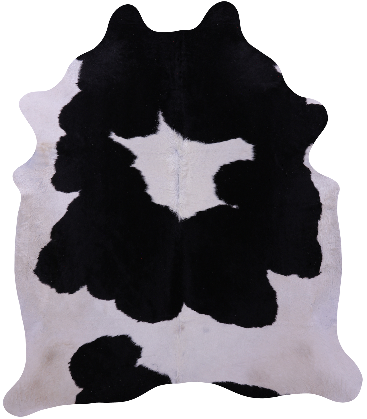 Black & White Natural Cowhide Rug - XX-Large 8' 6"H x 7' 4"W
