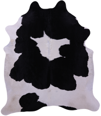 Thumbnail for Black & White Natural Cowhide Rug - XX-Large 8' 6