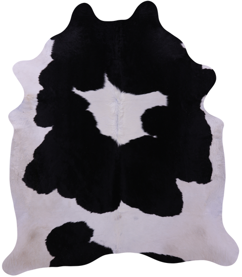 Black & White Natural Cowhide Rug - XX-Large 8' 6