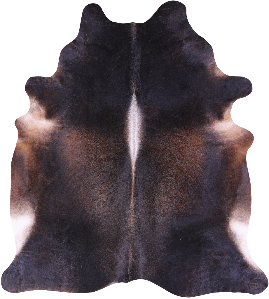 Dark Brown Natural Cowhide Rug - XX-Large 8' 6"H x 7' 7"W