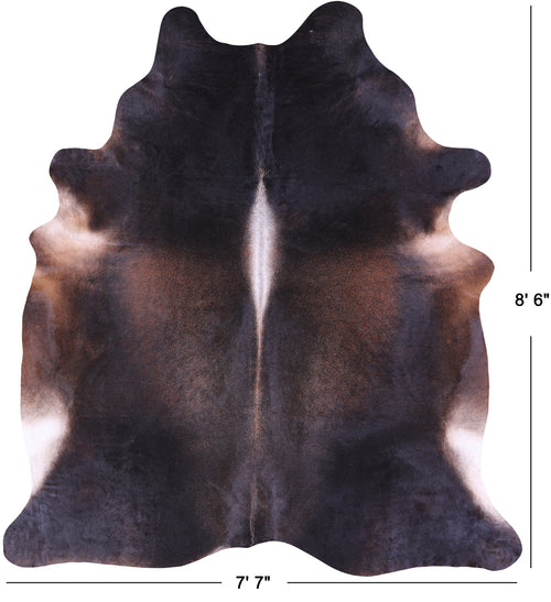 Dark Brown Natural Cowhide Rug - XX-Large 8' 6