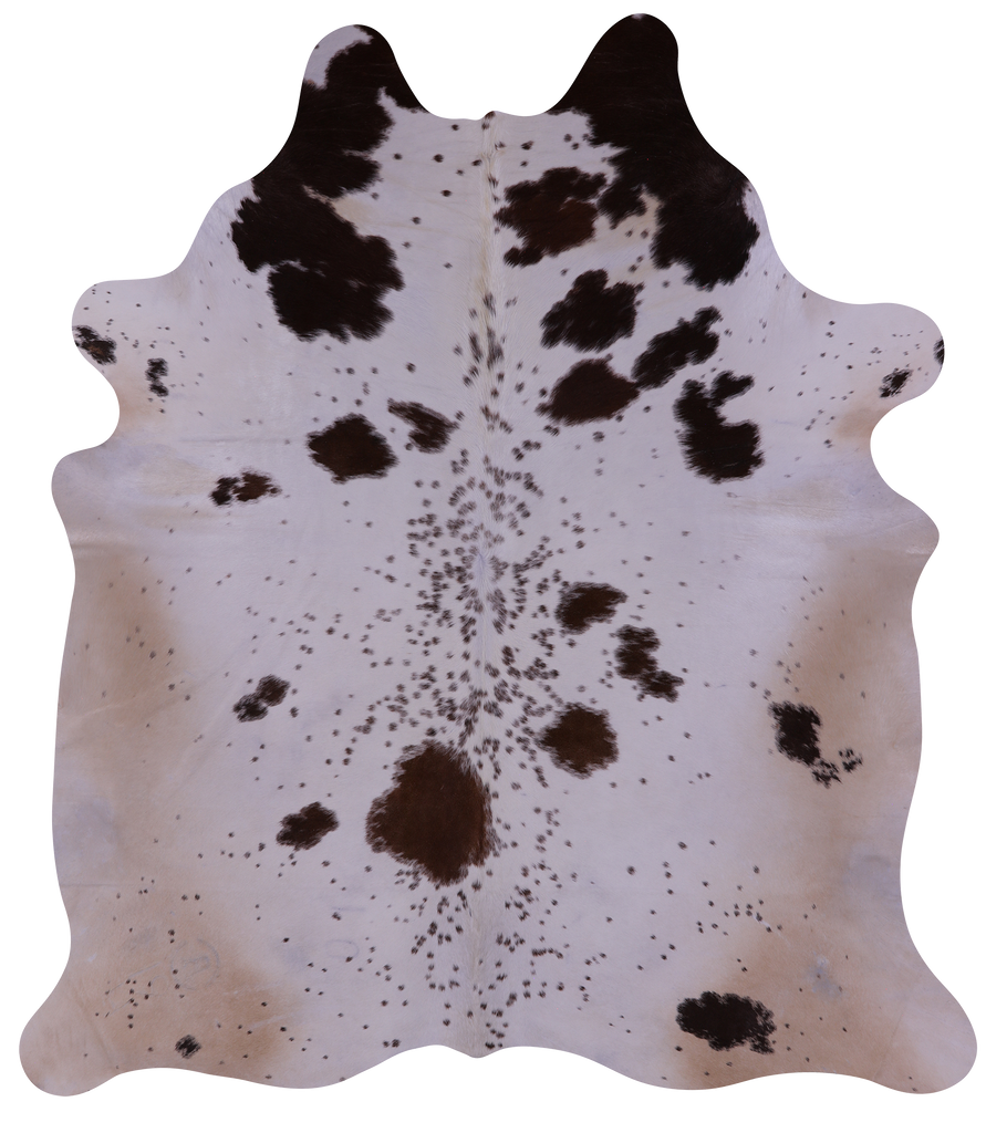 Brown Salt & Pepper Natural Cowhide Rug - XX-Large 8' 2"H x 7' 2"W