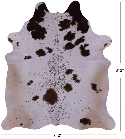 Brown Salt & Pepper Natural Cowhide Rug - XX-Large 8' 2
