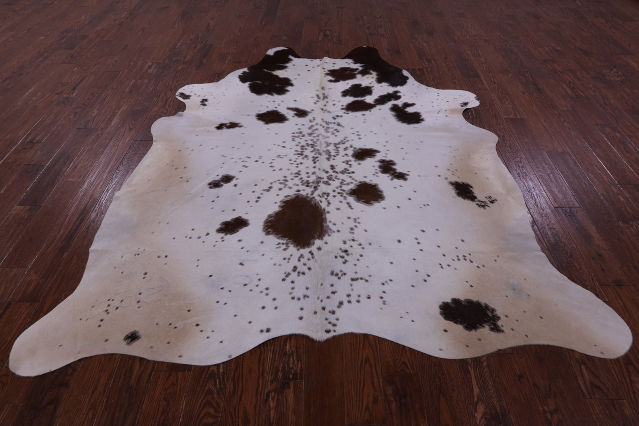 Brown Salt & Pepper Natural Cowhide Rug - XX-Large 8' 2"H x 7' 2"W