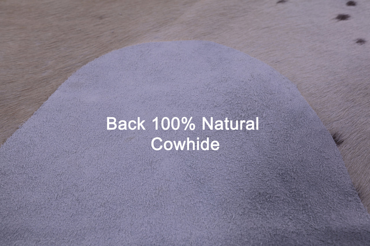 Brown Salt & Pepper Natural Cowhide Rug - XX-Large 8' 2"H x 7' 2"W