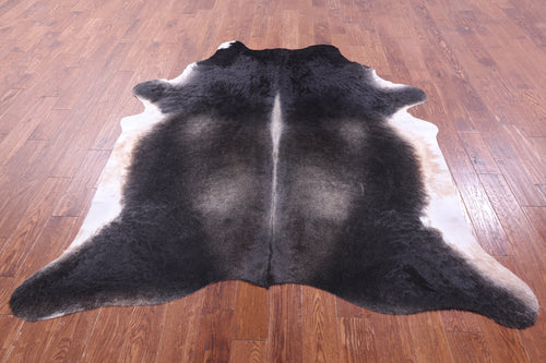 Black Natural Cowhide Rug - XX-Large 7' 5