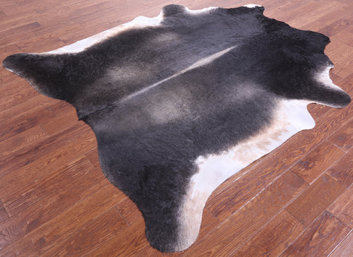 Black Natural Cowhide Rug - XX-Large 7' 5
