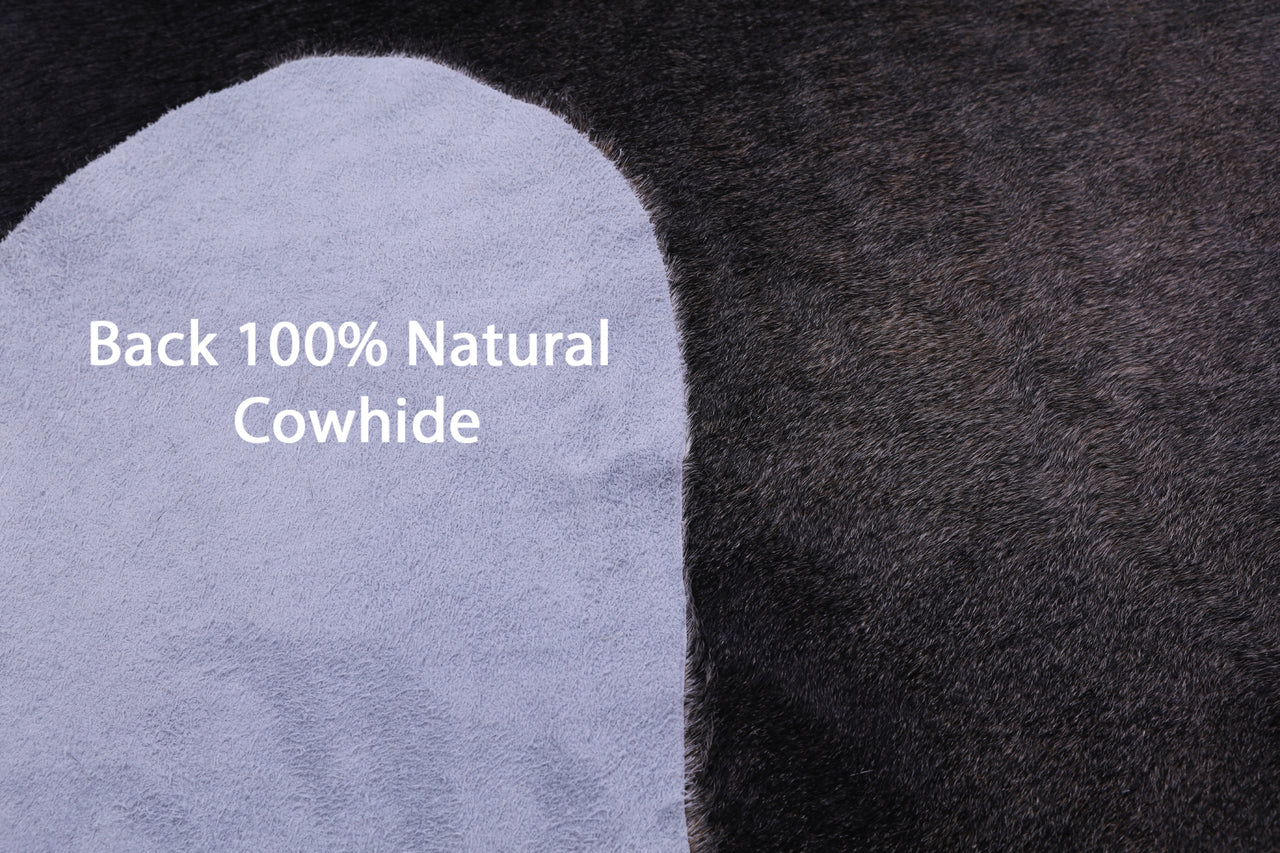 Black Natural Cowhide Rug - XX-Large 7' 5"H x 6' 6"W
