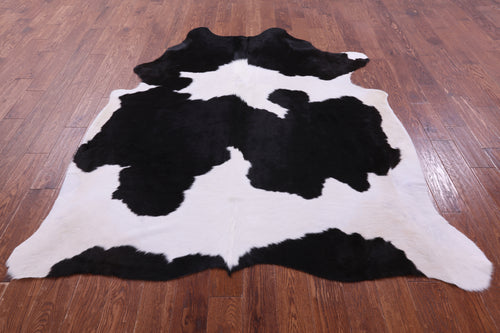 Black & White Natural Cowhide Rug - X-Large 7' 3