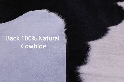 Black & White Natural Cowhide Rug - X-Large 7' 3