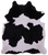 Black & White Natural Cowhide Rug - X-Large 7' 3"H x 6' 4"W