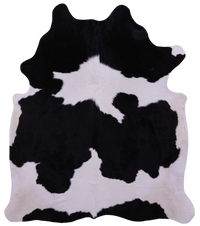 Thumbnail for Black & White Natural Cowhide Rug - X-Large 7' 3