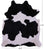 Black & White Natural Cowhide Rug - X-Large 7' 3"H x 6' 4"W