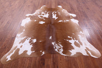 Thumbnail for Brown & White Natural Cowhide Rug - XX-Large 7' 8