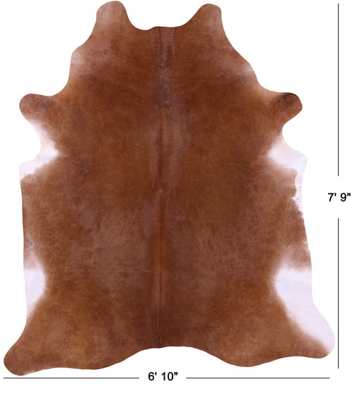Brown Natural Cowhide Rug - XX-Large 7' 9
