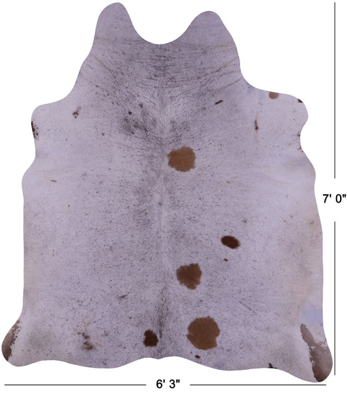 Brown Salt & Pepper Natural Cowhide Rug - X-Large 7' 0