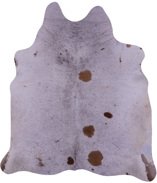 Brown Salt & Pepper Natural Cowhide Rug - X-Large 7' 0"H x 6' 3"W