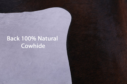 Dark Brown Natural Cowhide Rug - X-Large 7' 0