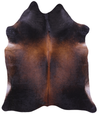 Thumbnail for Dark Brown Natural Cowhide Rug - X-Large 7' 0