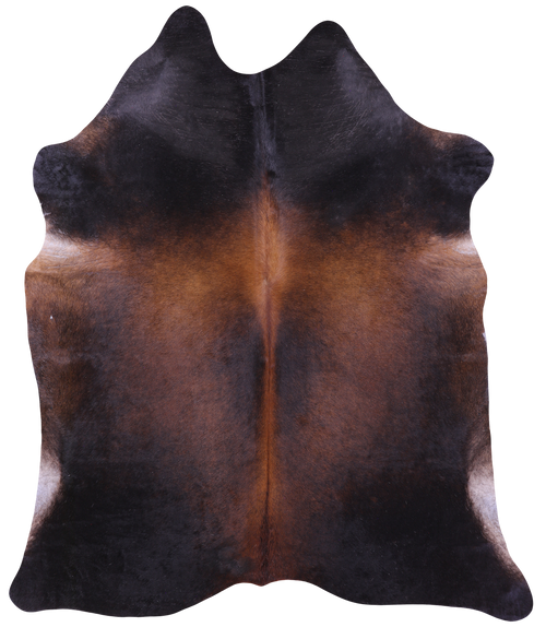 Dark Brown Natural Cowhide Rug - X-Large 7' 0
