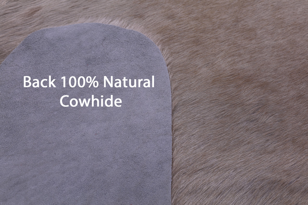 Champagne Natural Cowhide Rug - X-Large 7' 3"H x 6' 7"W