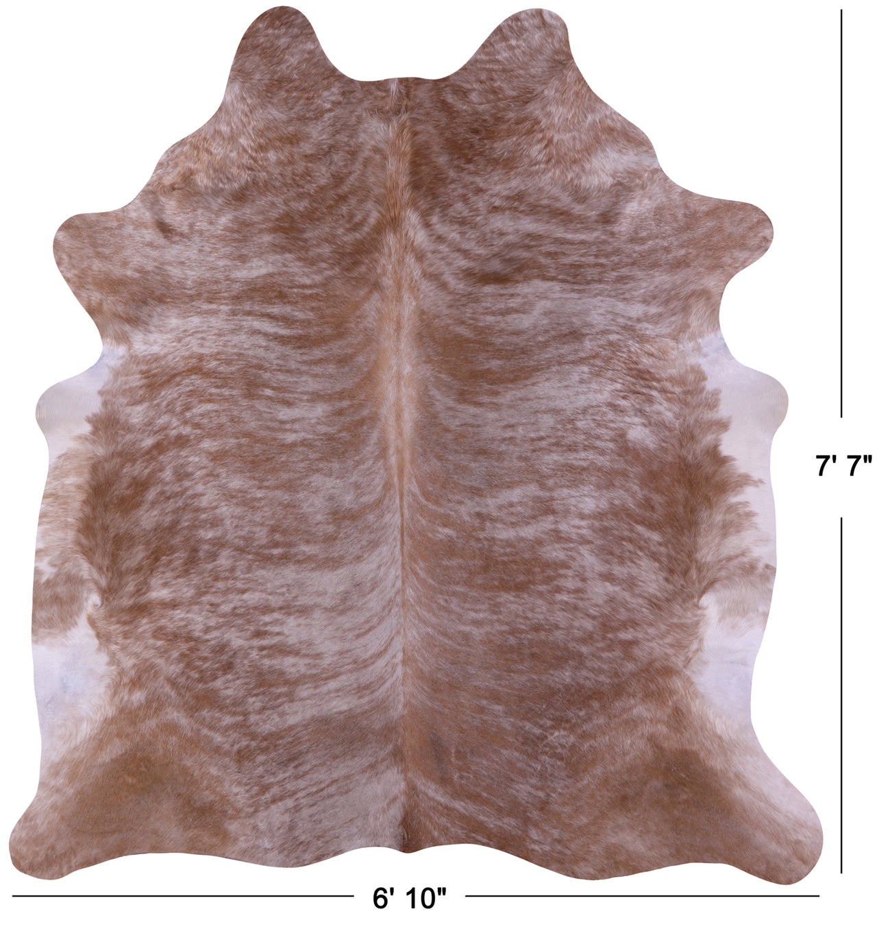 Light Brindle Natural Cowhide Rug - XX-Large 7' 7"H x 6' 10"W