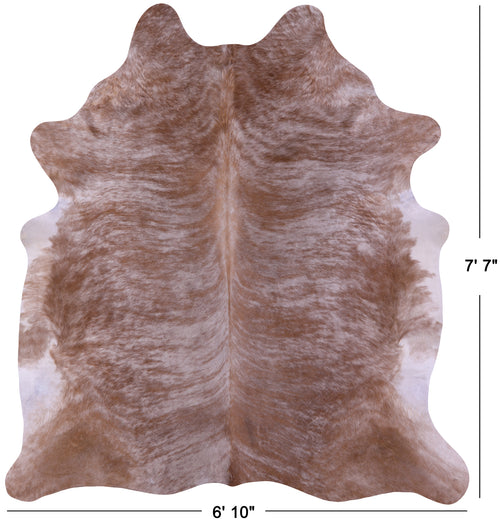 Light Brindle Natural Cowhide Rug - XX-Large 7' 7