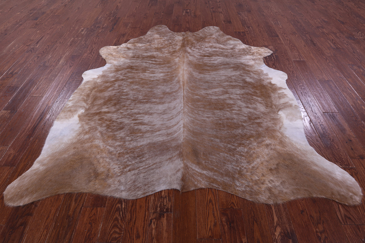 Light Brindle Natural Cowhide Rug - XX-Large 7' 7"H x 6' 10"W