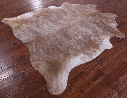 Light Brindle Natural Cowhide Rug - XX-Large 7' 7