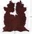 Brown & White Natural Cowhide Rug - XX-Large 7' 5"H x 6' 7"W