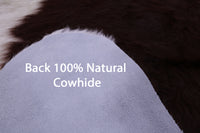 Thumbnail for Brown & White Natural Cowhide Rug - XX-Large 7' 5