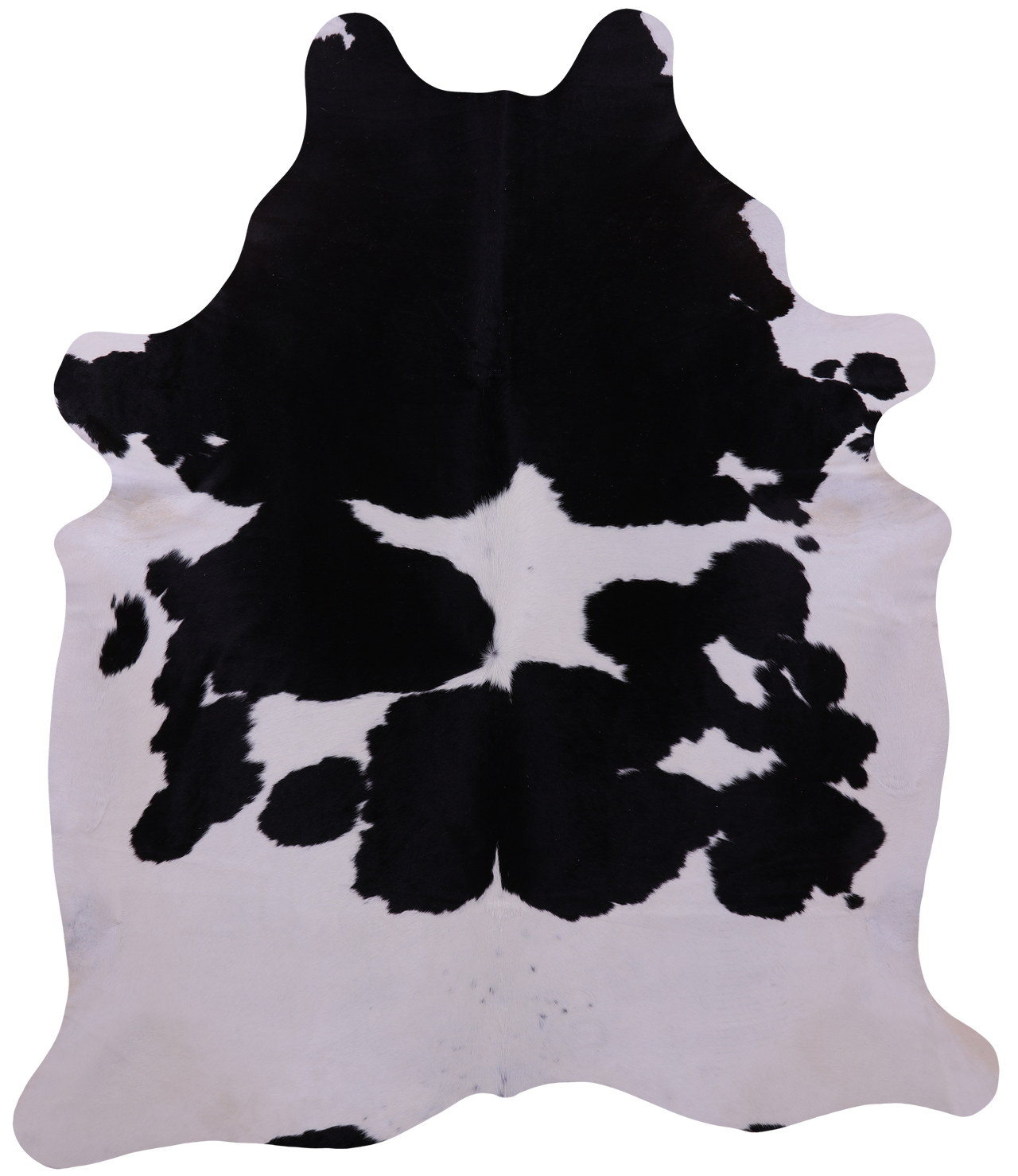 Black & White Natural Cowhide Rug - XX-Large 7' 8"H x 6' 5"W
