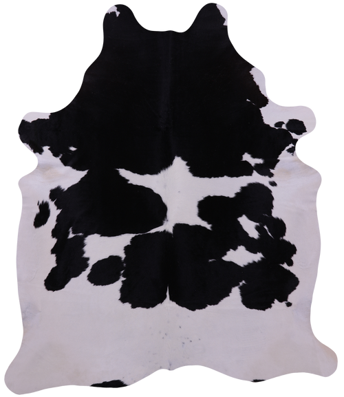 Black & White Natural Cowhide Rug - XX-Large 7' 8