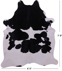 Thumbnail for Black & White Natural Cowhide Rug - XX-Large 7' 8